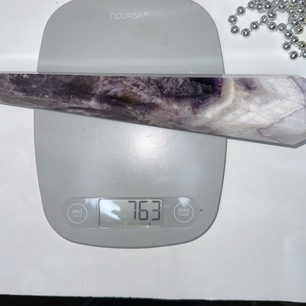 SOLD! Chevron Amethyst Wand - 13 1/8 inches - CHAMYWND1318-001 - Picture 5 of 8